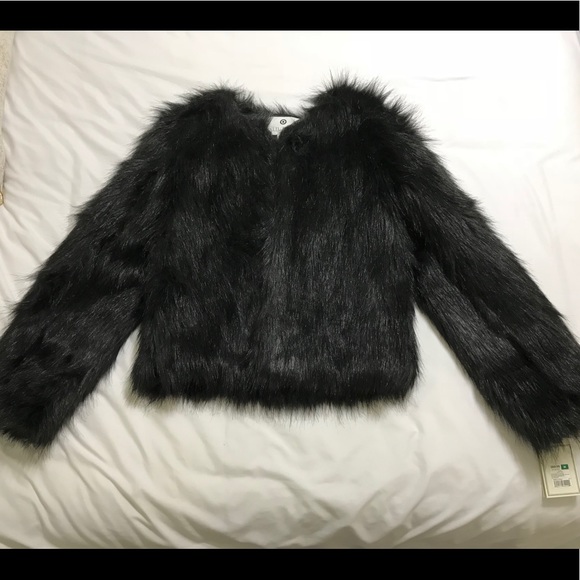 target black fur jacket